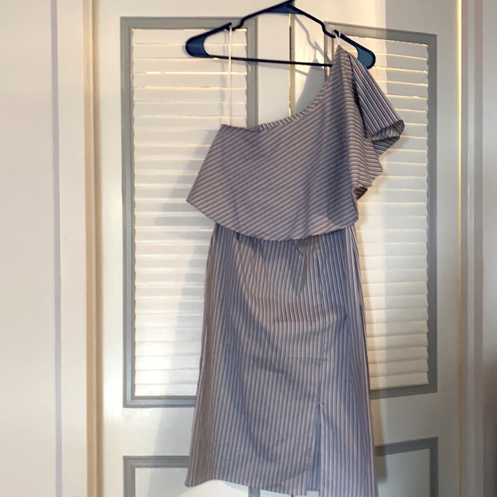 NWOT Bar III from Macy’s One Shoulder Ruffle Dress